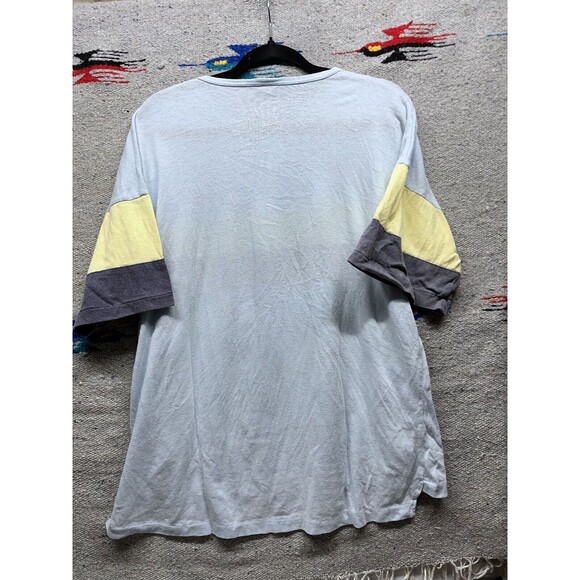 Vintage 80s Maler henley t shirt striped button super soft Medium - Picture 10 of 10